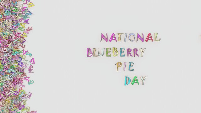 National blueberry pie day