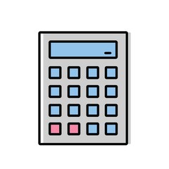 school calculator. science and education. color vector icon in flat style