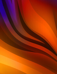 Abstract background with colorful gradient. Vibrant graphic wallpaper with stripes design. Fluid 2D illustration of modern movement.