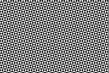 Patrón geométrico de triángulos negros intercalados con otros blancos en tamaño estilo pirámide - obrazy, fototapety, plakaty