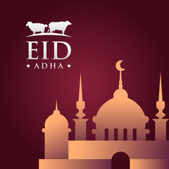 Eid Al Adha Celebration Greeting Card Design