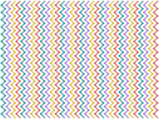 Líneas en colores pastel con forma de zig zag ordenadas en filas verticales sobre fondo blanco