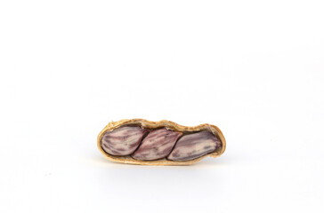  Peanut on white background,copy space.