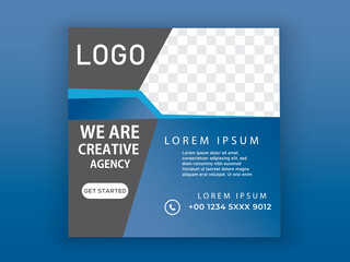 Set of editable square banner template. social media design.