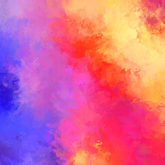 Creative abstract painting. Background with artistic brush strokes. Colorful and vibrant illustration. Painted art.