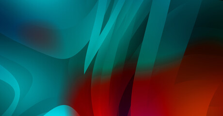 Abstract background with colorful gradient. Vibrant graphic wallpaper with stripes design. Fluid 2D illustration of modern movement.