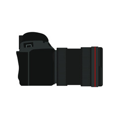 SLR photo camera icon vector on white background