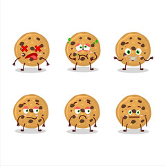 Biscuit cartoon in character with nope expression