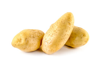 potatoes an isolated on white background