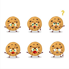 Cartoon character of biscuit with what expression