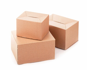 cardboard box isolated on a white background