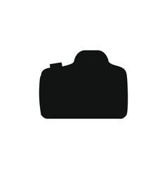 SLR photo camera icon vector on white background - obrazy, fototapety, plakaty