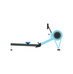 vector gym rowing on white background © robcartorres