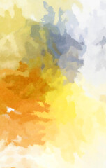 Watercolor painted background. Abstract Illustration wallpaper. Brush stroked painting. 2D Illustration.