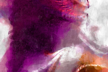 Rough brushstrokes on abstract background. Brush painting. Color strokes of paint. Unique wall art. Modern art on canvas. Colorful contemporary artwork.