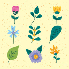 Fototapeta premium nine spring icons