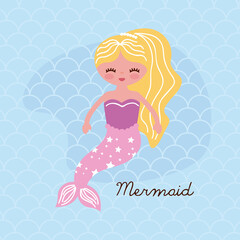 cute blond mermaid