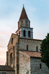 Fototapeta na wymiar Glimpse of the ancient basilica of Aquileia 