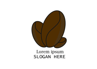Logo coffee beans vector
