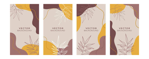 Set of abstract creative universal artistic templates. Good for poster, card, invitation, flyer, cover, banner, placard, brochure and other graphic design