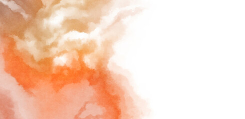 Abstract colorful watercolor on white background. Digital art painting.