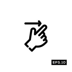 Touch Gestures line Icon. Touch Gestures icon Vector Illustration Template For Web and Mobile
