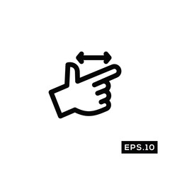 Touch Gestures line Icon. Touch Gestures icon Vector Illustration Template For Web and Mobile