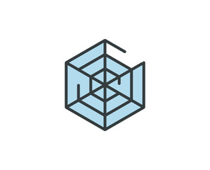 Color line icon on white background. Premium symbol for web design or mobile app. 