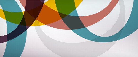 Obraz premium Ring geometric shapes, o letter repetition wallpaper. Abstract background for business or technology presentations, internet posters or web brochure covers