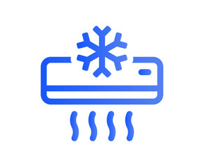Air conditioning with flows of cold air icon vector illustration.