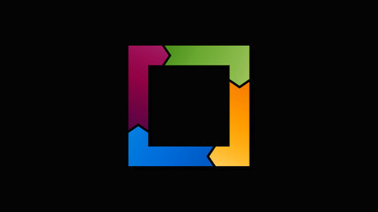 square arrow concept business