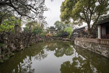 Fototapeta na wymiar Suzhou Lion Forest Garden Landscape