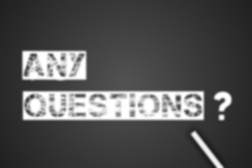 Any Questions logo icon with chalck board