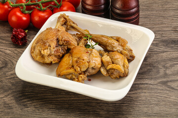 Rabbit stew in spicy sauce