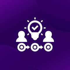 exchange of ideas, thought process icon for web