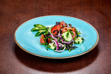 Vegetables salad with onion and spices