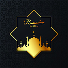 Fototapeta na wymiar ramadan kareem and eid mubarak greeting card vector