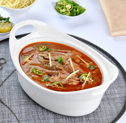 Nihari or Nehari, A Traditional & Special Food, prepared with cow or buffalo meat, spices and cook on low heat