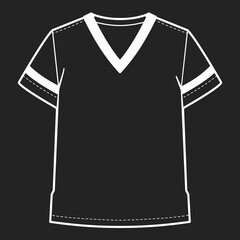 Sport wear, t-shirt template. Isolated vector icon.