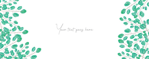 Obraz premium Hand drawn vector abstract tropical leaves background isolated on white. Abstract background with floral swirls. abstract creative universal artistic templates. Vector 