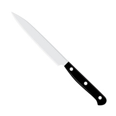 Sharp Chef's kitchen knife isolated on white background