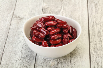 Canned red Kidney in the bowl