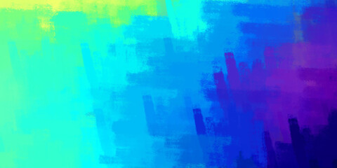 Obraz premium Vibrant paint pattern backdrop. 2D illustration of colorful brush strokes. Decorative texture painting. Painted background.