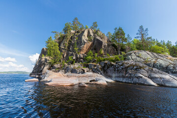 Ladoga skerries. The photo was taken during a boat ride on an summer day.