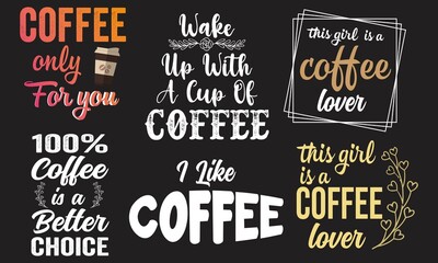 Coffee t-shirt design bundle for coffee lover