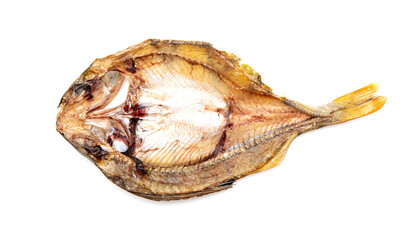 Dried fish isolated on a white