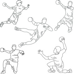 Dessin illustration Handball player