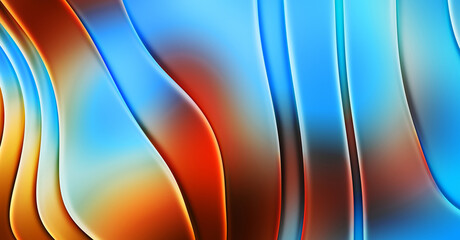 Abstract pattern glossy color background. Vibrant colorful wavy texture wall. Creative and beautiful wallpaper.