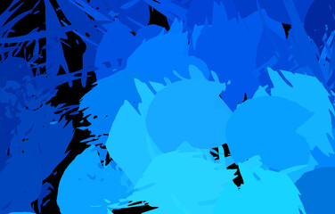 Obraz premium Creative abstract painting with wild brushstrokes. Background with artistic brush strokes. Colorful and vibrant illustration. Painted art.