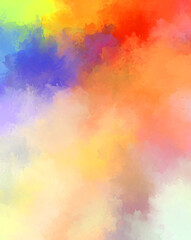 Creative abstract painting. Background with artistic brush strokes. Colorful and vibrant illustration. Painted art.